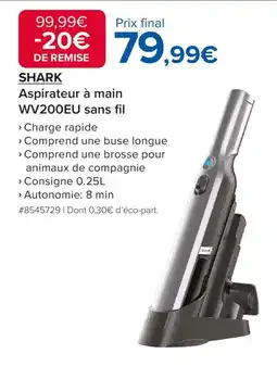 Costco SHARK Aspirateur à main WV200EU sans fil offre