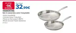 Costco TRAMONTINA Set 2 casseroles acier inoxydable offre