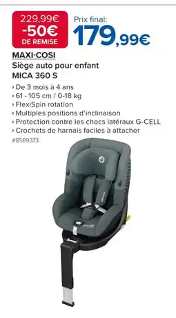 Costco MAXI-COSI Siège auto pour enfant offre