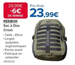 Costco REEBOK Sac à Dos Cross offre