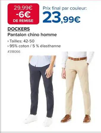 Costco DOCKERS Pantalon chino homme offre
