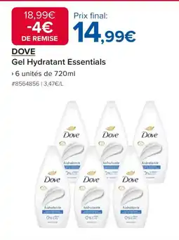 Costco DOVE Gel Hydratant Essentials offre
