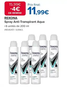 Costco REXONA Spray Anti-Transpirant Aqua offre