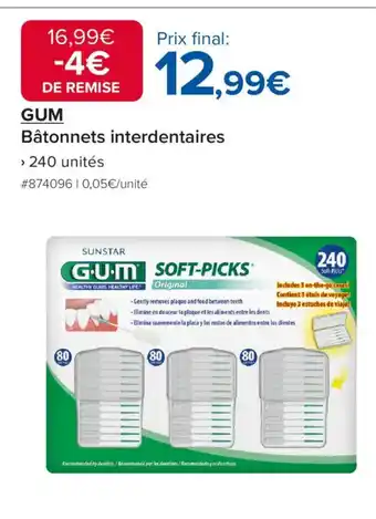Costco GUM Bâtonnets interdentaires offre