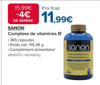 Costco SANON Complexe de vitamines B offre