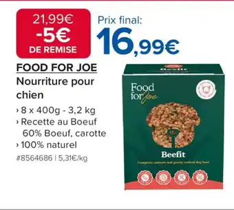 Costco FOOD FOR JOE Nourriture pour chien offre