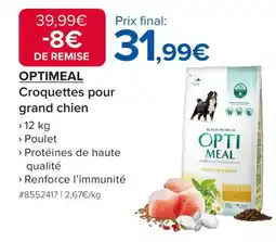 Costco OPTIMEAL Croquettes pour grand chien offre