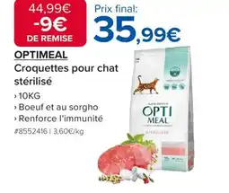 Costco OPTIMEAL Croquettes pour chat stérilisé offre