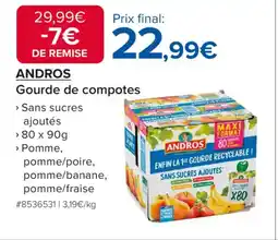 Costco ANDROS Gourde de compotes offre