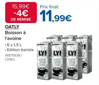 Costco OATLY Boisson à l'avoine offre
