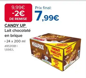 Costco CANDY UP Lait chocolaté en brique offre