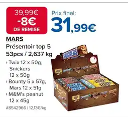 Costco MARS Présentoir top 5 offre
