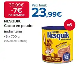 Costco NESQUIK Cacao en poudre instantané offre