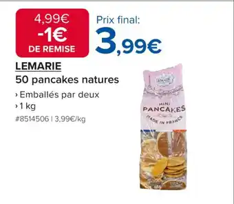 Costco LEMARIE 50 pancakes natures offre