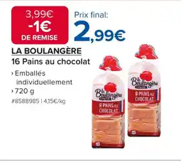 Costco LA BOULANGÈRE 16 Pains au chocolat offre
