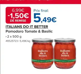 Costco ITALIANS DO IT BETTER Pomodoro Tomate & Basilic offre