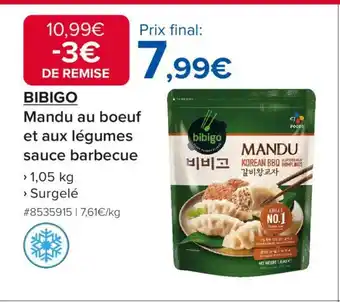 Costco BIBIGO Mandu au boeuf et aux légumes sauce barbecue offre
