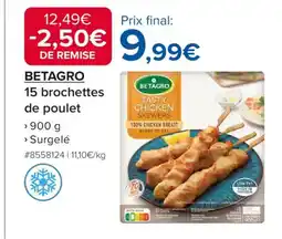 Costco BETAGRO 15 brochettes de poulet offre