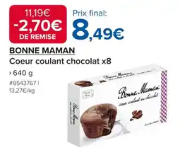 Costco BONNE MAMAN Coeur coulant chocolat x8 offre
