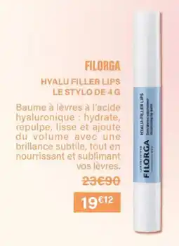 Monoprix FILORGA Hyalu filler lips offre