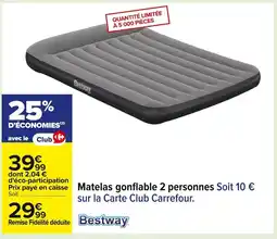 Carrefour BESTWAY Matelas gonflable 2 personnes offre