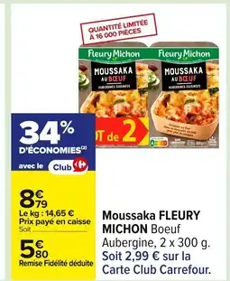 Carrefour FLEURY MICHON Moussaka offre