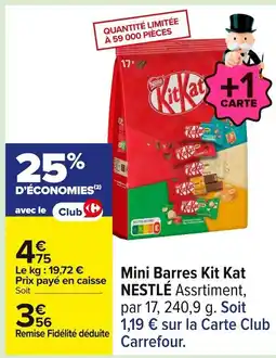 Carrefour KITKAT Mini Barres offre