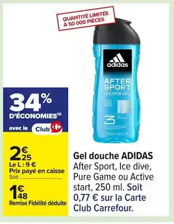 Carrefour ADIDAS Gel douche offre