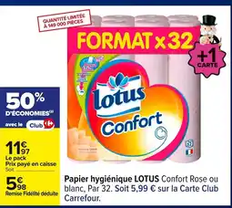 Carrefour LOTUS Papier hygiénique offre