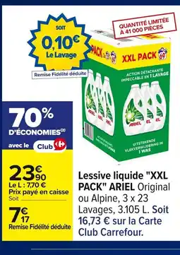 Carrefour ARIEL Lessive liquide xxl pack offre