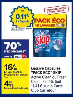 Carrefour SKIP Lessive Capsules offre