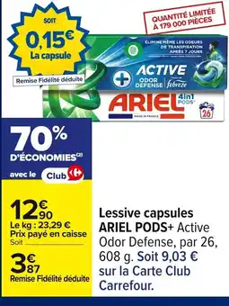 Carrefour ARIEL PODS+ Lessive capsules offre