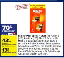 Carrefour GILLETTE Lames Pack Spécial offre