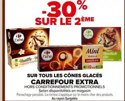Carrefour CARREFOUR EXTRA Sur tous les cônes glacé offre
