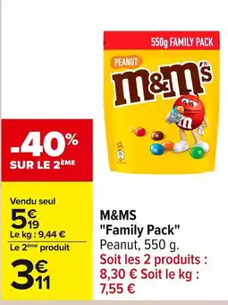 Carrefour M&MS Family Pack offre