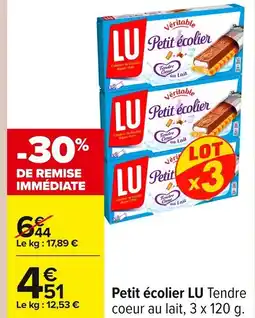 Carrefour LU Petit écolier offre