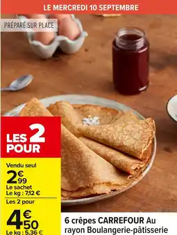 Carrefour CARREFOUR 6 crêpes offre