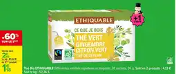 Carrefour ETHIQUABLE Thé Bio offre