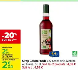 Carrefour CARREFOUR BIO Sirop offre