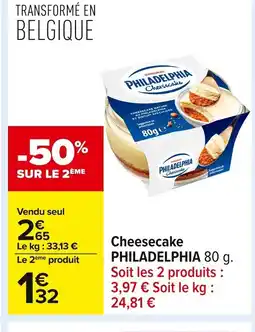 Carrefour PHILADELPHIA Cheesecake offre