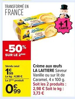 Carrefour LA LAITIERE rème aux œufs offre