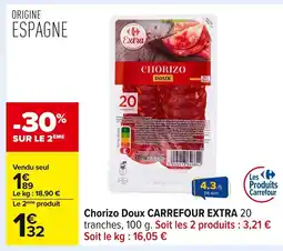 Carrefour CARREFOUR EXTRA Chorizo Doux offre