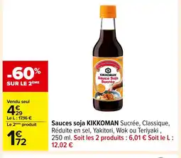 Carrefour KIKKOMAN Sauces soja offre