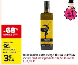 Carrefour TERRA DELYSSA Huile d'olive extra vierge offre