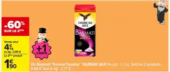 Carrefour TAUREAU AILÉ Riz Basmati Format Familial offre