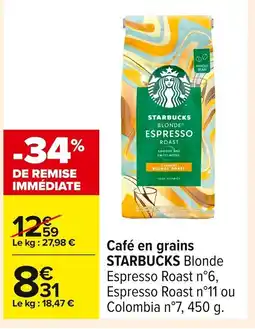 Carrefour STARBUCKS Café en grains offre