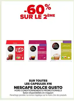 Carrefour NESCAFE DOLCE GUSTO Sur toutes les capsules x16 offre