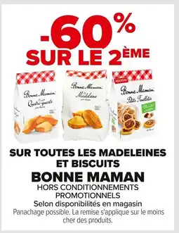 Carrefour BONNE MAMAN Sur toutes les madeleines et biscuits offre