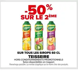 Carrefour TEISSEIRE Sur tous les sirops offre