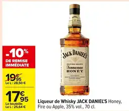 Carrefour JACK DANIELS Liqueur de Whisky offre